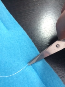 Even when sewing your seams which will be hidden, you want to make sure to closely snip all end threads. Most small pets are burrowers and chewers, so there is a very real possibility that any item you place in the cage with them may be torn. Should this happen, your pet will still be safe until the piece can be removed.